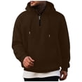 thumbnail image 1 of FNFYFH Mens Hoodies Sweatshirt Oversized Quarter Zip Hoodie Half Zipper Loose Fit Hooded Sweatshirt Pullover, 1 of 6