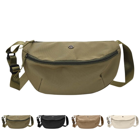 FNFYFH Nylon Crescent Crossbody Luna Bag for Women Men Moon Shoulder Spacious Lightweight Sling Casual Hobo Dumpling Purses
