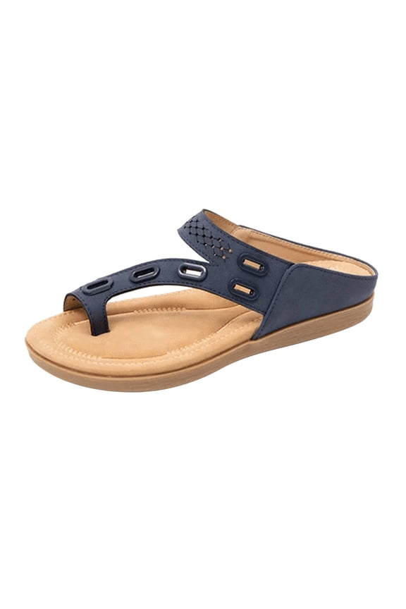 Orthopedic Bunion Corrector Sandals,Comfy Platform Flat Sole PU Leather Shoes for Women Arch Support Slip On Sandals Walking Sandals Women Fashion Wedge Shoes