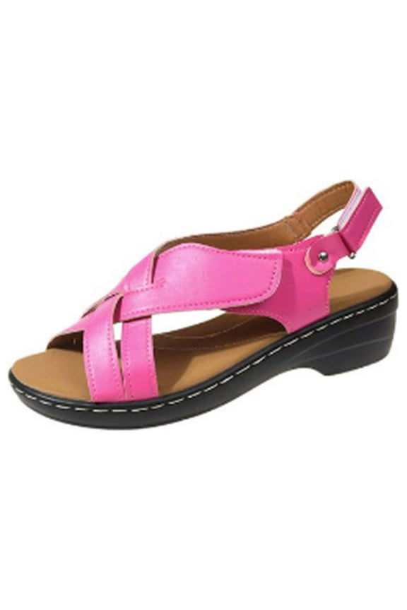 Orthopedic Sandals Women Flat Dressy, Casual Gladiator Sandal with Arch Support Anti-Slip Sandals Casual Beach Open Toe Wedge Shoes Comfort Ankle Strap Slip On Platform Sandals