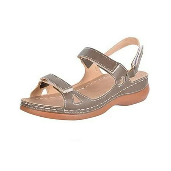 FNFYFH Orthopedic Sandals for Women,Women Walking Slippers with Arch Support Flat Sandals Summer Dressy Open Toe Platform Beach Casual Slip on Sandals Beach Dress Comfortable