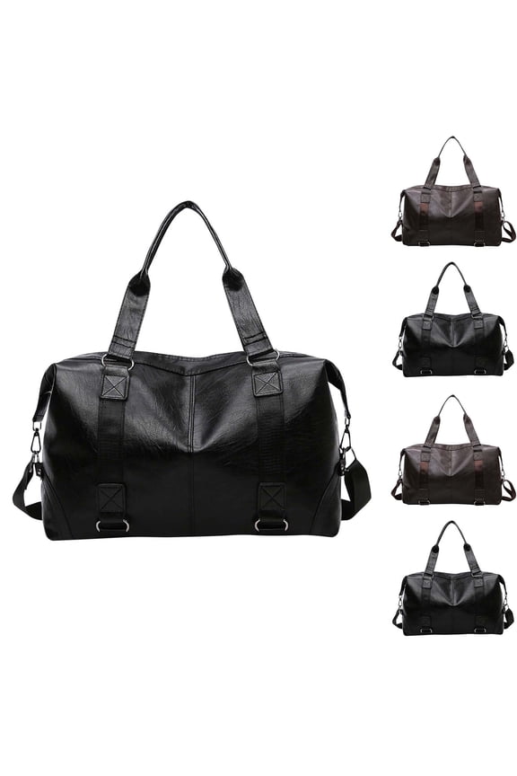 PU Leather Travel Duffel Bags for Men and Women Overnight Weekend PU Leather Bags Sports Gym Duffle