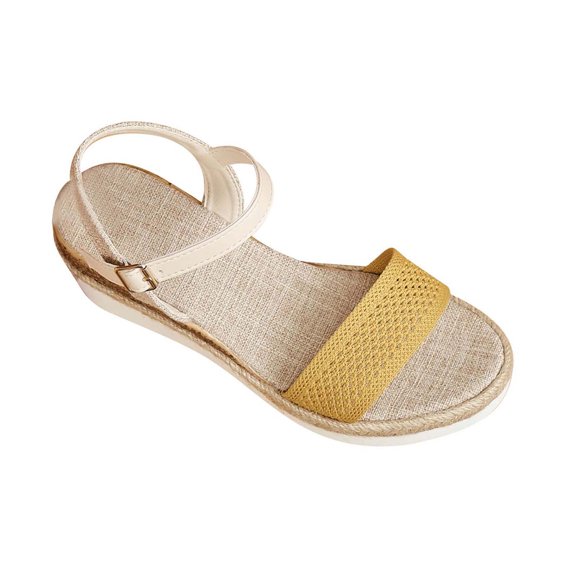 FNFYFH Platform Sandals for Women, Comfortable Open Toe Wedge Sandals with Foam Insole, Lightweight Flatform Sandals for Women Dressy Casual Summer