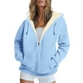 thumbnail image 1 of FNFYFH Plus Size Hoodies for Women Winter Fleece Zipper Sweatshirt Full Zip Up Thick Sherpa Lined Hoodie with Pockets, 1 of 5