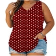 thumbnail image 1 of FNFYFH Plus Size Tank Tops for Women Sleeveless Polka Dot Top Summer Casual Loose Tee Shirts, 1 of 7