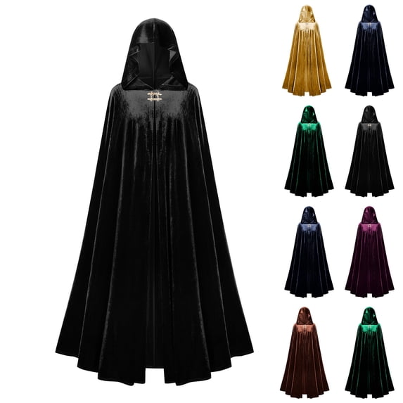 FNFYFH Renaissance Velvet Cape for Women and Men Medieval Cape Halloween Gothic Cloak Velvet Cloak