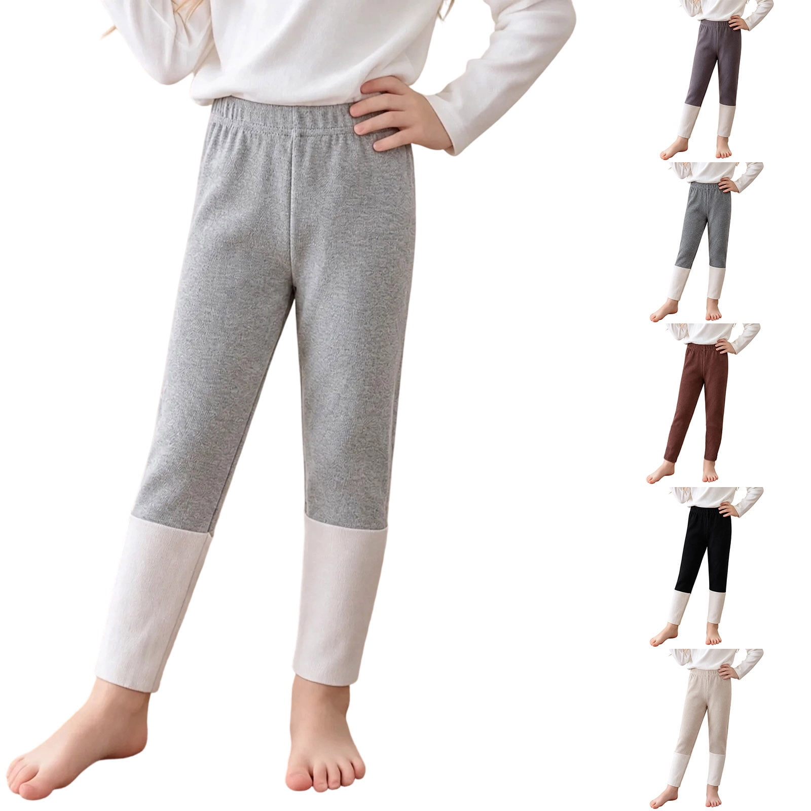 FNFYFH Ribbed Leggings for Girls 12 Months-9 Years Soft Stretchy Baby ...