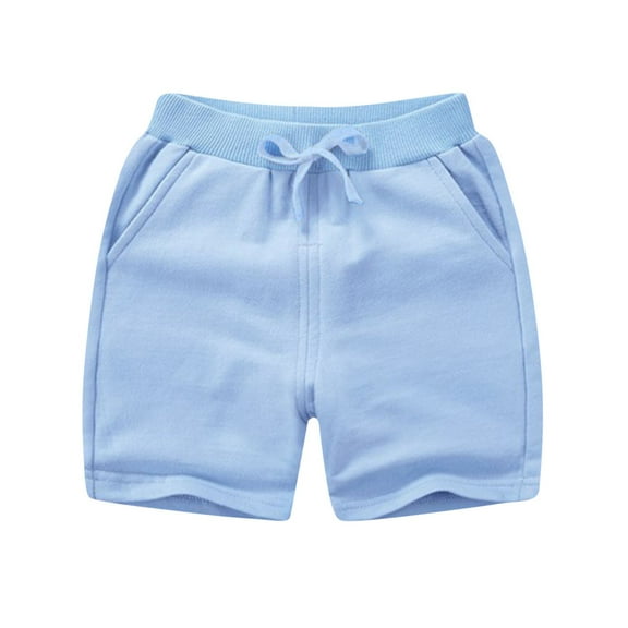 FNFYFH Shorts for Toddler Summer Half Pants Kids Cotton Shorts with Pockets,Black