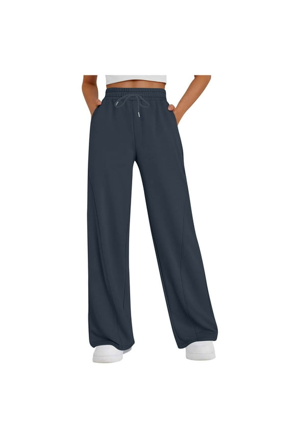 Sweatpants Women Wide Leg Sweatpants Baggy Workout Y2K Track Pants Drawstring Sweat Pants for Athletic Lounge Travel Work Fall Fashion Outfits 2025