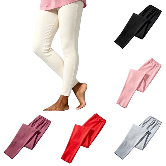 FNFYFH Thermal Leggings for Women Warm Fleece Underwear Bottoms Base Layer Pants Long Johns