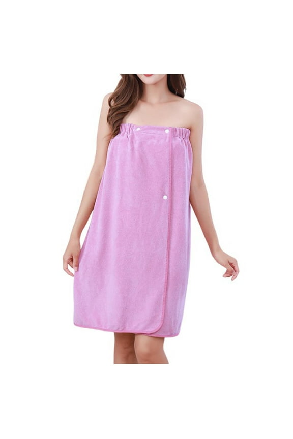 Towel Wrap for Women After Shower Super Absorbent & Quick Dry Spa Bathrobes Lightweight Terry cloth Robe with Pockets