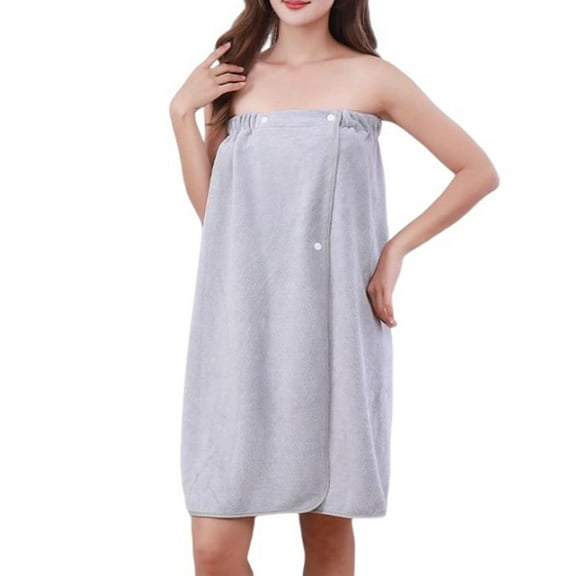 FNFYFH Towel Wrap for Women After Shower Super Absorbent & Quick Dry Spa Bathrobes Lightweight Terry cloth Robe with Pockets