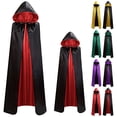 thumbnail image 1 of FNFYFH Unisex Christmas Halloween Witch Party Reversible Hooded Adult Vampires Cape Cloak, 1 of 10