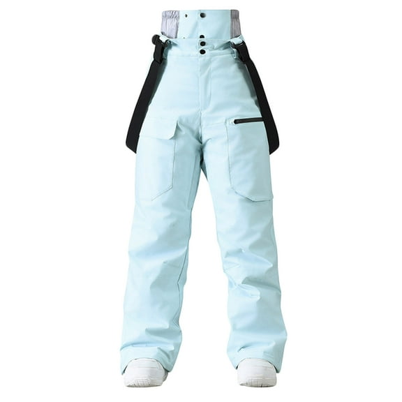FNFYFH Unisex Snownbibs Overalls Insulated Ski Snowboarding Pants Baggy Waterproof Windproof Winter Jumpsuit