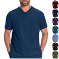 thumbnail image 1 of FNFYFH V Neck Scrubs for Men Moisture Wicking Stretch Scrub Shirts Soft Durable Healthcare Top with Pockets, 1 of 7