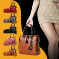 thumbnail image 1 of FNFYFH Women Handbag Purse 4Pcs Vintage Shoulder Bag PU Leather Crossbody Clutch Bag for School Work Travel, 1 of 2