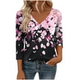 thumbnail image 1 of FNFYFH Women's 3/4 Length Sleeve Top Business Casual Blouses Summer Tees Shirts 2026 Fashion Tunic Tops, 1 of 6