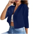 thumbnail image 1 of FNFYFH Women's 3/4 Sleeve Shrugs Open Front Cropped Cardigan Lightweight Cardigans, 1 of 4