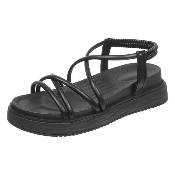 FNFYFH Women's Flat Sandals Strappy Dressy Comfy Low Wedge Sandals Casual Fisherman Sandal Open Toe Gladiator Sandals Summer Sandals for Beach