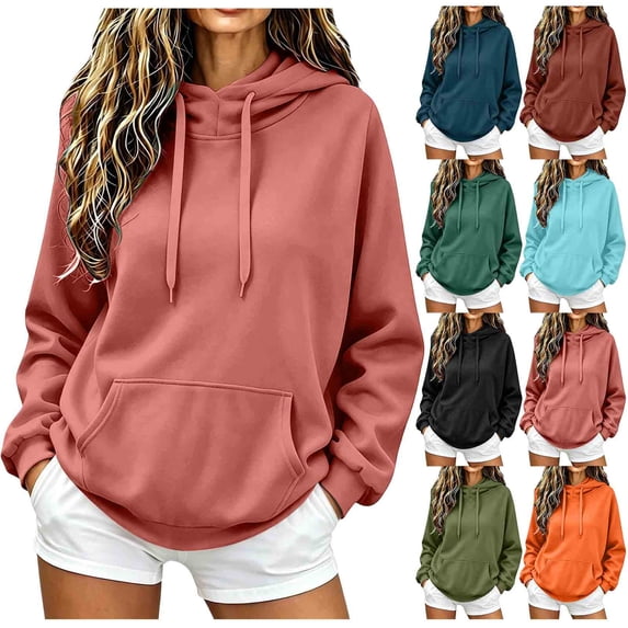 FNFYFH Women's Hoodies Mock Neck Sweatshirt Long Sleeve Drawstring Pullover Hoodie with Pocket