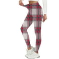 thumbnail image 1 of FNFYFH Women's Plaid Leggings High Waisted No See Through Skinny Pants Tummy Control Cycling Workout Yoga Pants, 1 of 7