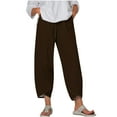 thumbnail image 1 of FNFYFH Women's Plus Size Capri Pants Summer Palazzo Harem Pants Casual Ankle Length Trouser Baggy Slacks with Pockets, 1 of 5
