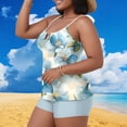 thumbnail image 1 of FNFYFH Women's Plus Size Tankini Swimsuit Tummy Control Bathing Suits Two Piece Full Coverage Slim Swim Suits with Shorts, 1 of 6