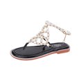thumbnail image 1 of FNFYFH Women's Rhinestone Flat Sandals T-Strap Thong Sandals Summer Flat Sandals Flip Flop Sandals for Women, 1 of 5