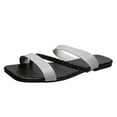 thumbnail image 1 of FNFYFH Women's Slide Sandals Dressy Summer Slip on Flat Sandals Open Toe Slide Casual Shoes Fashion Beach Cute Ladies Slides Casual Dress Sandal, 1 of 5