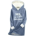 thumbnail image 1 of FNFYFH Women's Winter Warm Hoodie Sherpa Fleece Lined Pullover Hoodies Cute Hooded Graphic Sweatshirt Cold Weather Underwear, 1 of 6