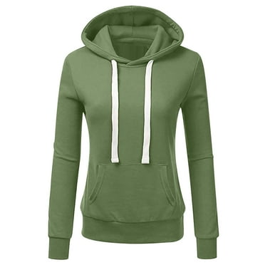 FNFYFH Womens 2025 Hoodie Comfy Solid Athletic Sweatshirts with Pocket Fall Causal Drawstring Long Sleeve Hooded Soft Tunic Yoga Running Pullover for Women Clearance Deals