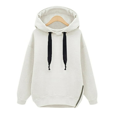 FNFYFH Womens Fleece Hoodie Split Hem Drawstring Long Sleeve Hoodies with Pockets Causal Solid Sweatshirts with Hood Loose Fit Lightweight Pullover Green XXL Clearance Sales