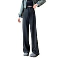 thumbnail image 1 of FNFYFH Womens Maternity Pants Over The Belly Elastic Pregnancy Pants Drawstring High Waisted Wide Leg Sweatpants, 1 of 4
