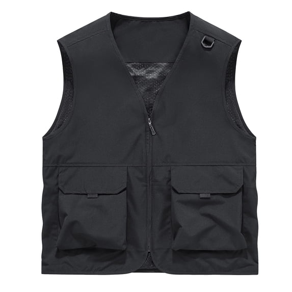 FNFYFH Womens Plus Size Fishing Vest Utility Safari Travel Vest with Pockets Outdoor Work Photo Cargo Fly Summer Vest
