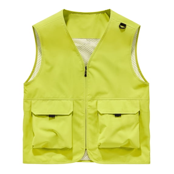FNFYFH Womens Plus Size Fishing Vest Utility Safari Travel Vest with Pockets Outdoor Work Photo Cargo Fly Summer Vest