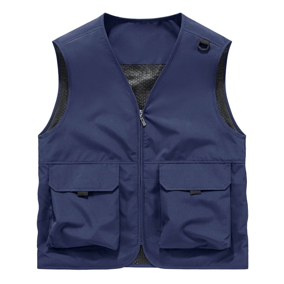 FNFYFH Womens Plus Size Fishing Vest Utility Safari Travel Vest with Pockets Outdoor Work Photo Cargo Fly Summer Vest