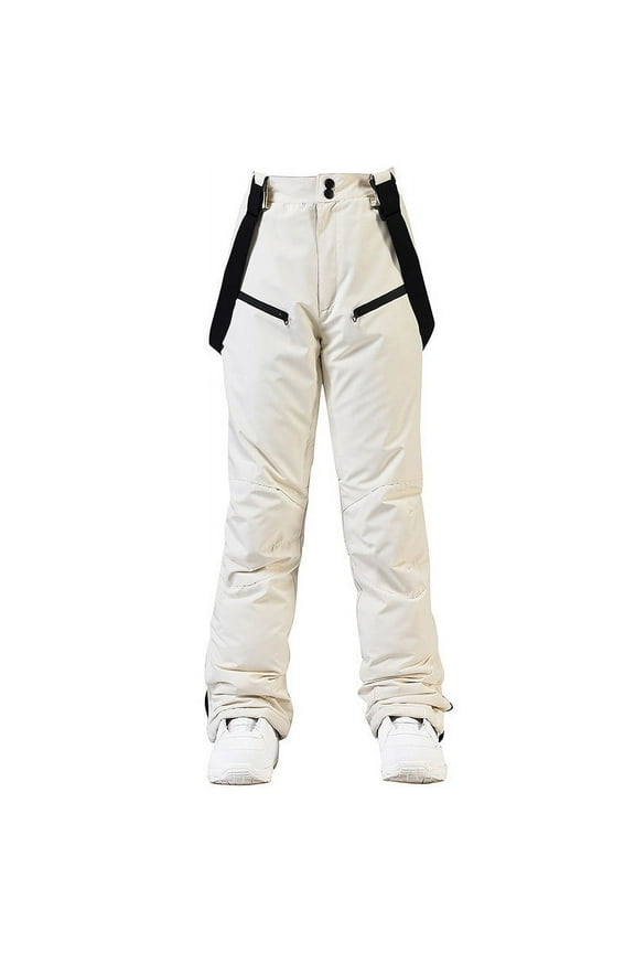 Womens Plus Size Ski Snow Bibs Pants Insulated Water Resistant Overalls Snowboarding Winter Waterproof Pants