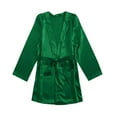 thumbnail image 1 of FNFYFH Womens Silk Robe Soft Short Satin Bathrobe Lightweight Kimono Brides Bathrobes Sleepwear with Belt, 1 of 1