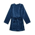 thumbnail image 1 of FNFYFH Womens Silk Robe Soft Short Satin Bathrobe Lightweight Kimono Brides Bathrobes Sleepwear with Belt, 1 of 1