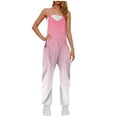 thumbnail image 1 of FNFYFH Womens Sleeveless Gradient Jumpsuits Spaghetti Strap Loose Romper Baggy Overalls with Pockets, 1 of 7
