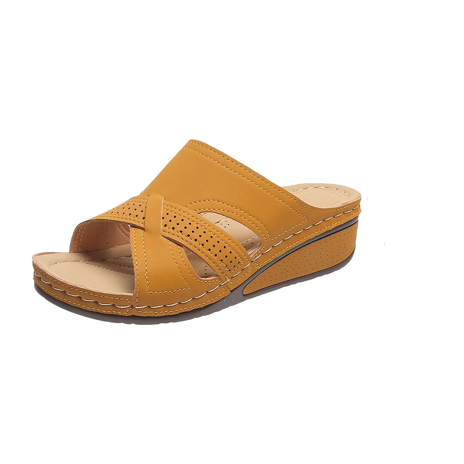 CMF Orthopedic Women Sandals Comfort Soft Cushioning Double Buckle Summer Slides