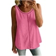 thumbnail image 1 of FNFYFH Womens Tank Tops Sleeveless Scoop Neck Loose Fit Casual T Shirt Summer Beach Flowy Tank Top, 1 of 7
