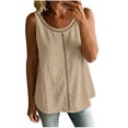 thumbnail image 1 of FNFYFH Womens Tank Tops Sleeveless Scoop Neck Loose Fit Casual T Shirt Summer Beach Flowy Tank Top, 1 of 7