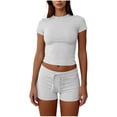 thumbnail image 1 of FNFYFH Womens Two Piece Lounge Sets Casual Summer Outfits 2 Piece Short Matching Clothing Set, 1 of 6