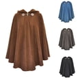thumbnail image 1 of FNFYFH Womens Wool Blend Cloak with Hood for Renaissance Medieval Victorian Steampunk Halloween Costume Wizard Witch Cape Cosplay, 1 of 3