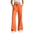 thumbnail image 1 of FNFYFH Womens Yoga Pants Drawstring Low Rise Y2K Flare Pants Casual Workout Going Out Pants with Pockets, 1 of 9