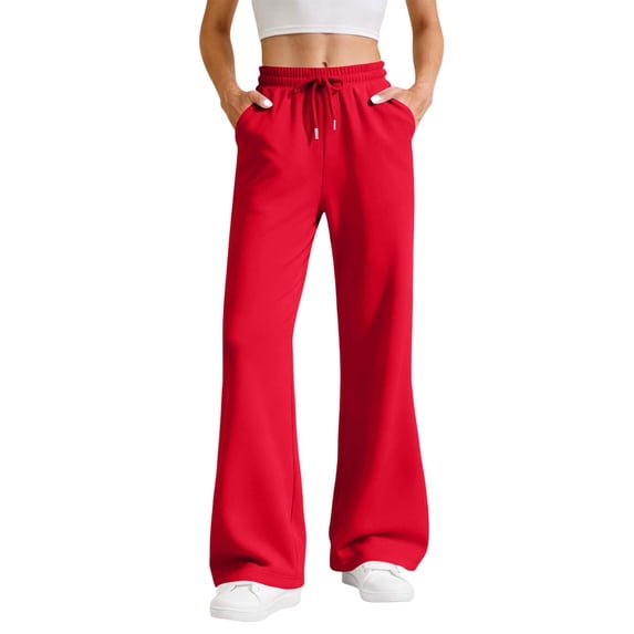 FNFYFH Womens Yoga Pants Drawstring Low Rise Y2K Flare Pants Casual Workout Going Out Pants with Pockets