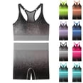 thumbnail image 1 of FNFYFH Workout Sets for Women 2 Piece Seamless Yoga Outfits Shorts and Racerback Sports Bra Gym Athletic Clothing, 1 of 3