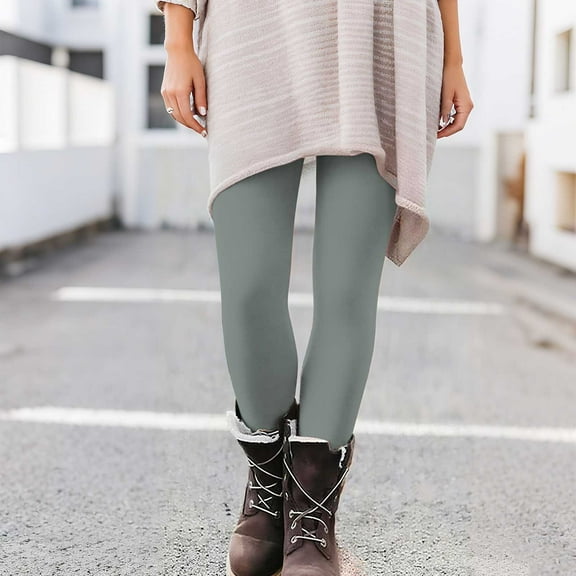 FNFYFH Yoga Pants for Women Long Legging Elastic Waisted Soft Pant Comfy High Waisted Sports Runing Workout pants Silver,S