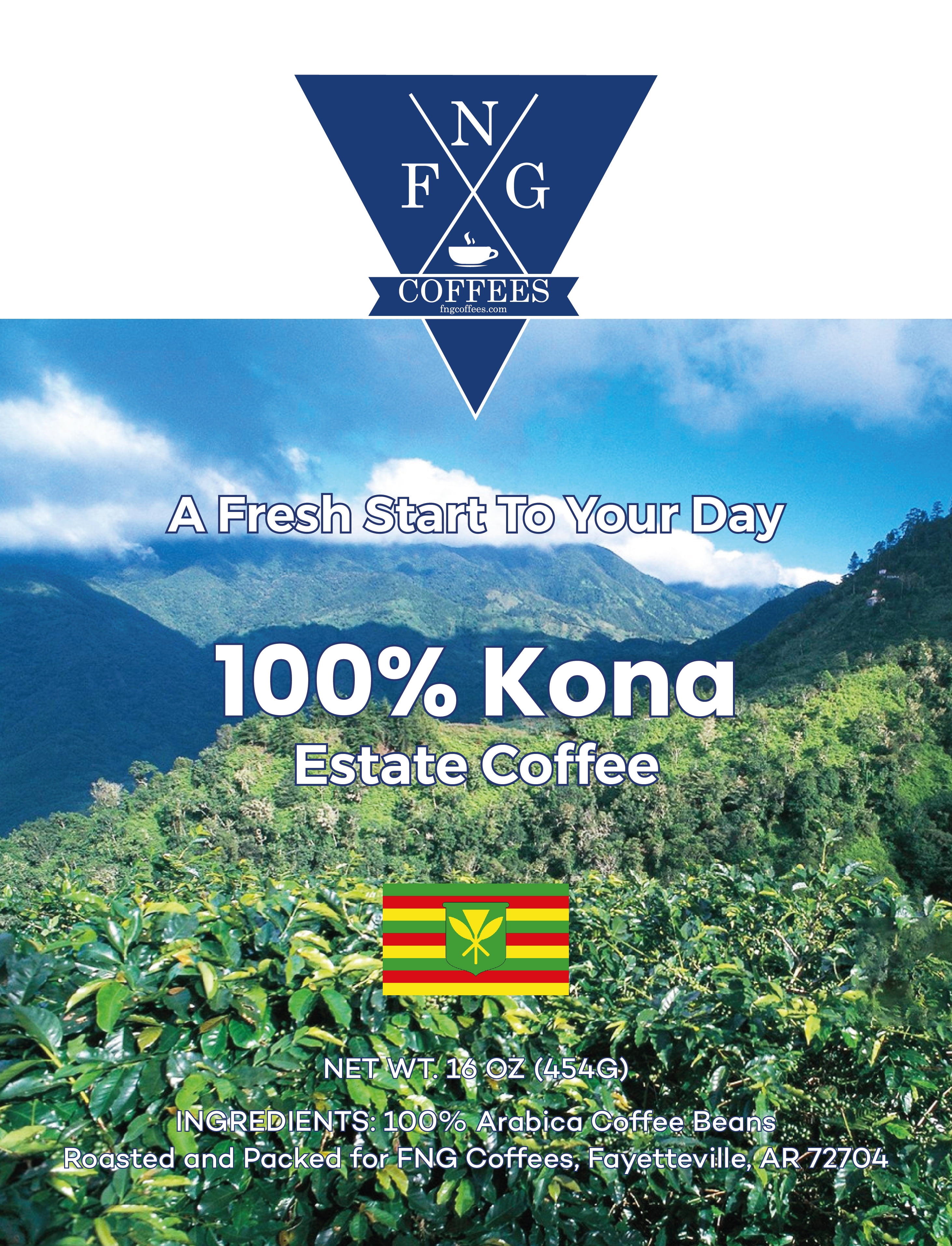 FNG Coffees- 100% Kona Coffee- Whole Bean